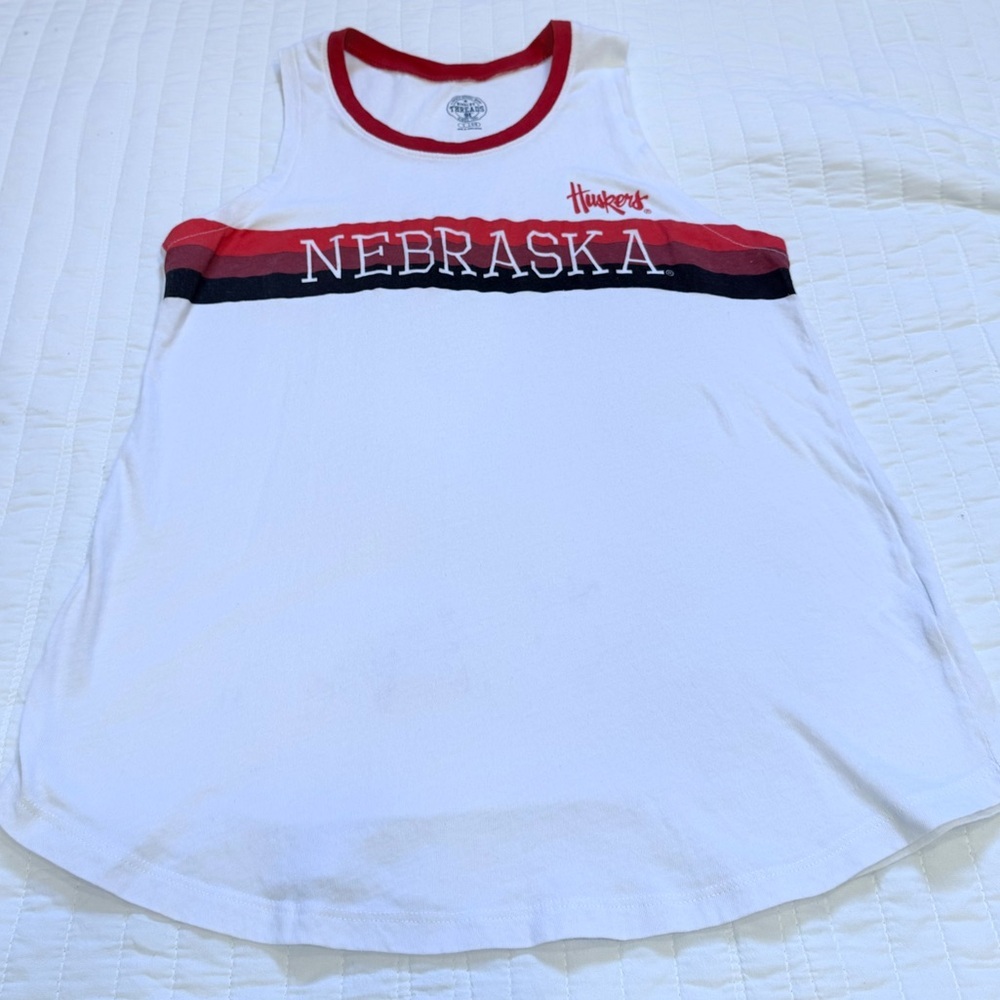 Rivalry Threads Women’s White and Red Nebraska Cornhusker Tank Sz Small (4/6)